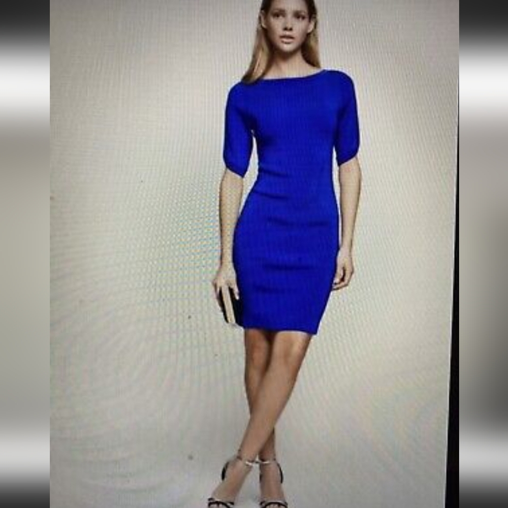 Reiss Lidia Knit Dress Ocean Blue  royal blue US 2